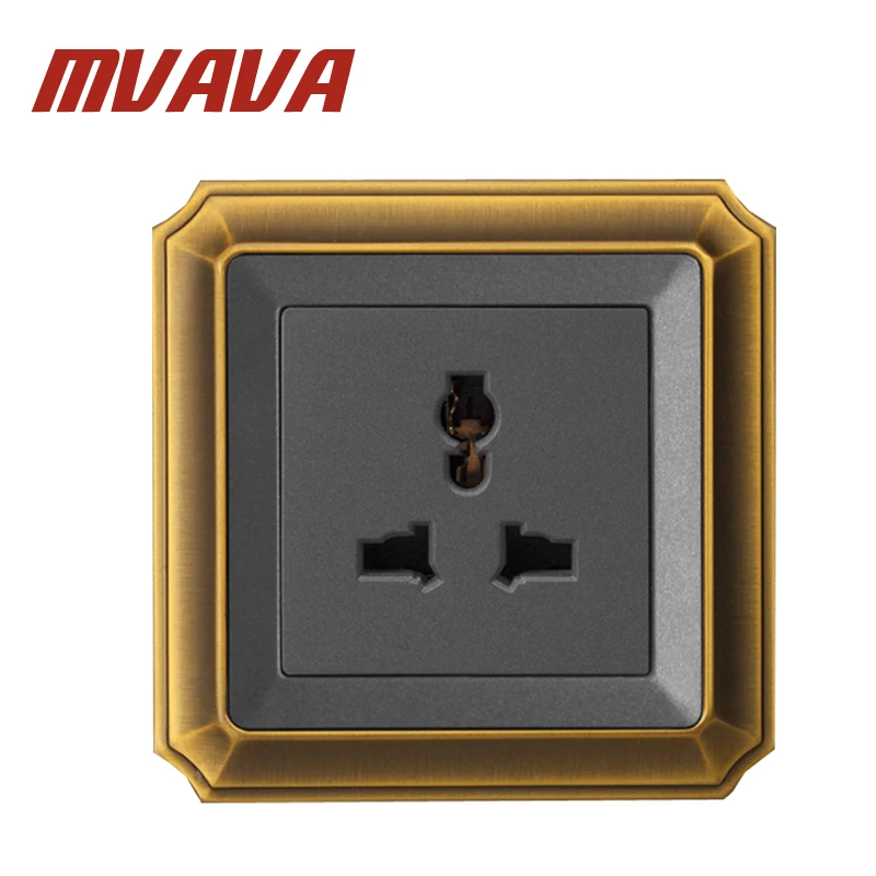 Mvava Multifunction Universal 3 Pin Wall Plug Socket Luxury