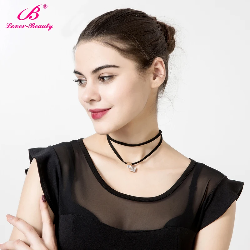 Lover Beauty Double Layer Black Leather Choker Necklace the Wild Hunt Game Cosplay Jewelry Hollow Bead Pendant Wholesale-F | Украшения и