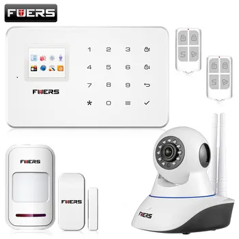 

FUERS G18 Wireless GSM Home Security Alarm System DIY Kit APP Control Door Sensor Motion Detector Camera Alarm System DIY Kit
