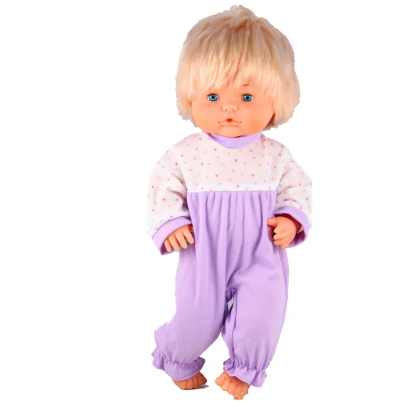 Одежда для кукол 41 см Nenuco Doll y su Hermanita фиолетовый топ в горошек эластичный