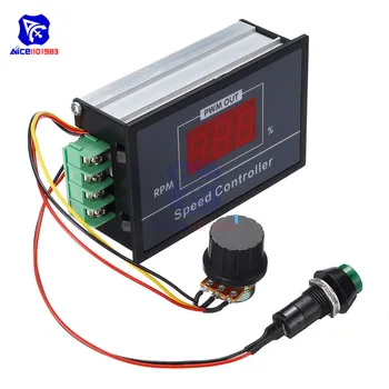

diymore DC 6-60V 30A Digital LED Display 0-100% DC 12V 24V 48V Motor Speed Controller PWM with B100K Rotary Poteniometer Switch