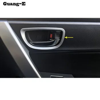 

Car Styling Cover Detector Sticks Trims ABS Chrome Car Door Inner Built Bowl handle 4pc For Toyota Corolla Altis 2014 2015 2016