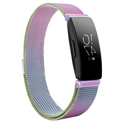 Для Fitbit Inspire HR замена Milanese Loop Магнитный нержавеющая сталь Ремешок Браслет Betl для Fitbit Inspire аксессуары - Цвет: 9