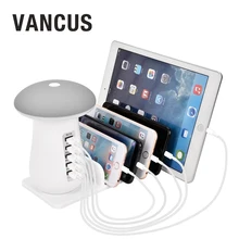 VANCUS Quick Charge 3.0 Fast Charger Charging Station Organizer with 5 USB for iPhone Xiaomi Samsung Mobile Phones Power Banks