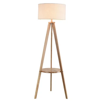 

Nordic simple modern wood floor light with table E27 6W bulb living room bedroom study room standing lamp reading light fixture