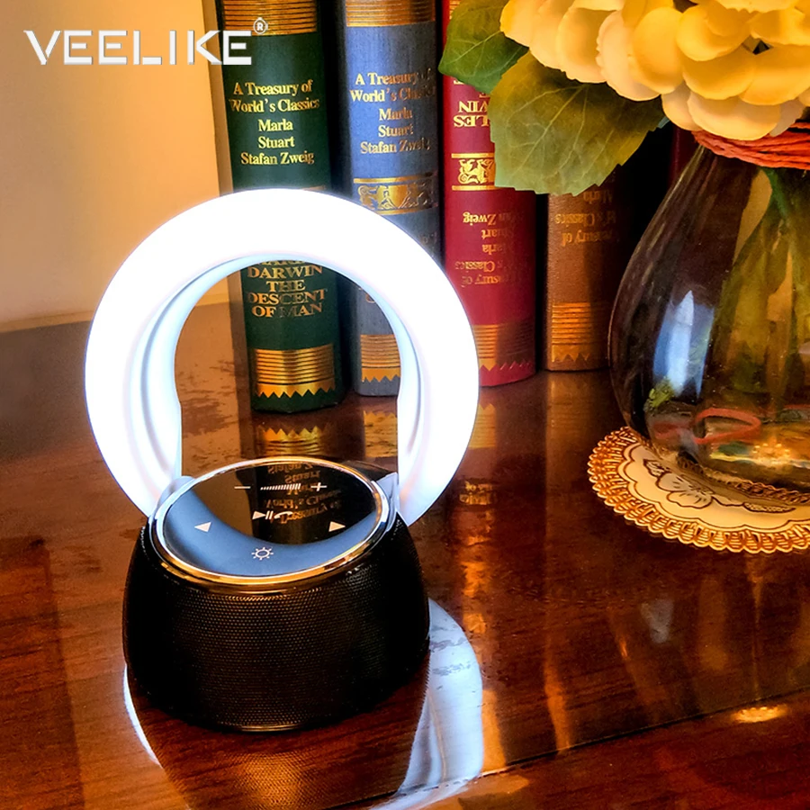 

LED Wireless Bluetooth Audio Music Desk Lamps Creative Smart Speaker Rechargeable Atmosphere Night Light Bedroom Sleeping Lights