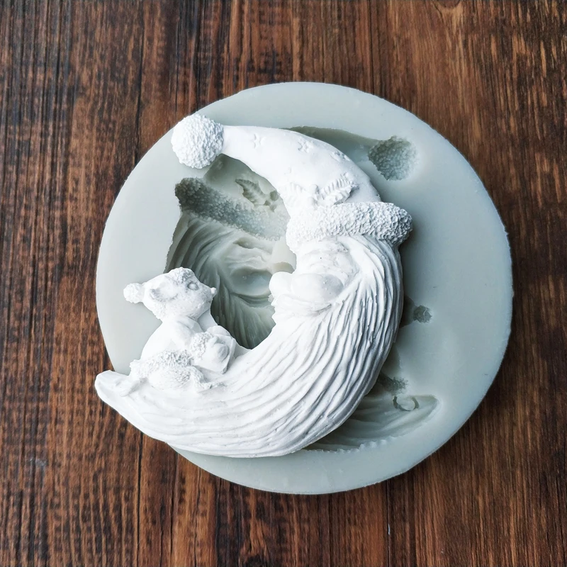 Moon shape silicone fondant mold Christmas DIY baking tools | Дом и сад