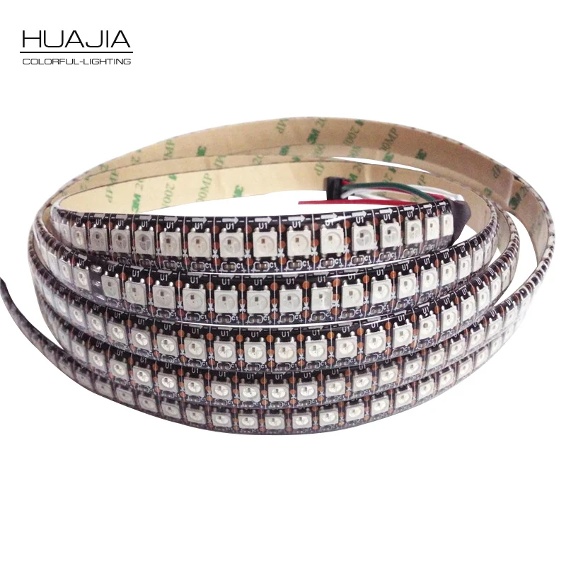 1 М WS2812 Светодиодная лента 144 пикс./м 5 в SMD5050 Epistar Rgb белый PCB Rope Light IP65