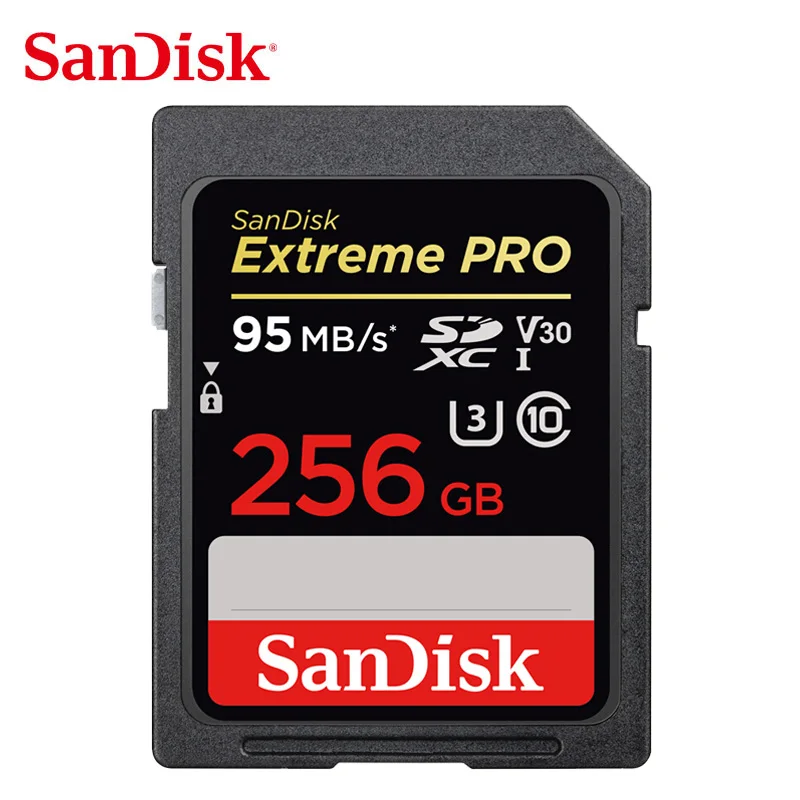 Двойной Флеш-накопитель SanDisk Extreme PRO SDHC/SDXC карты SD 16 Гб оперативной памяти, 32 Гб встроенной памяти, слот для карт памяти 64 ГБ 128 ГБ 256 C10 U3 до 95 МБ/с. для камеры/видеокамеры/компьютер