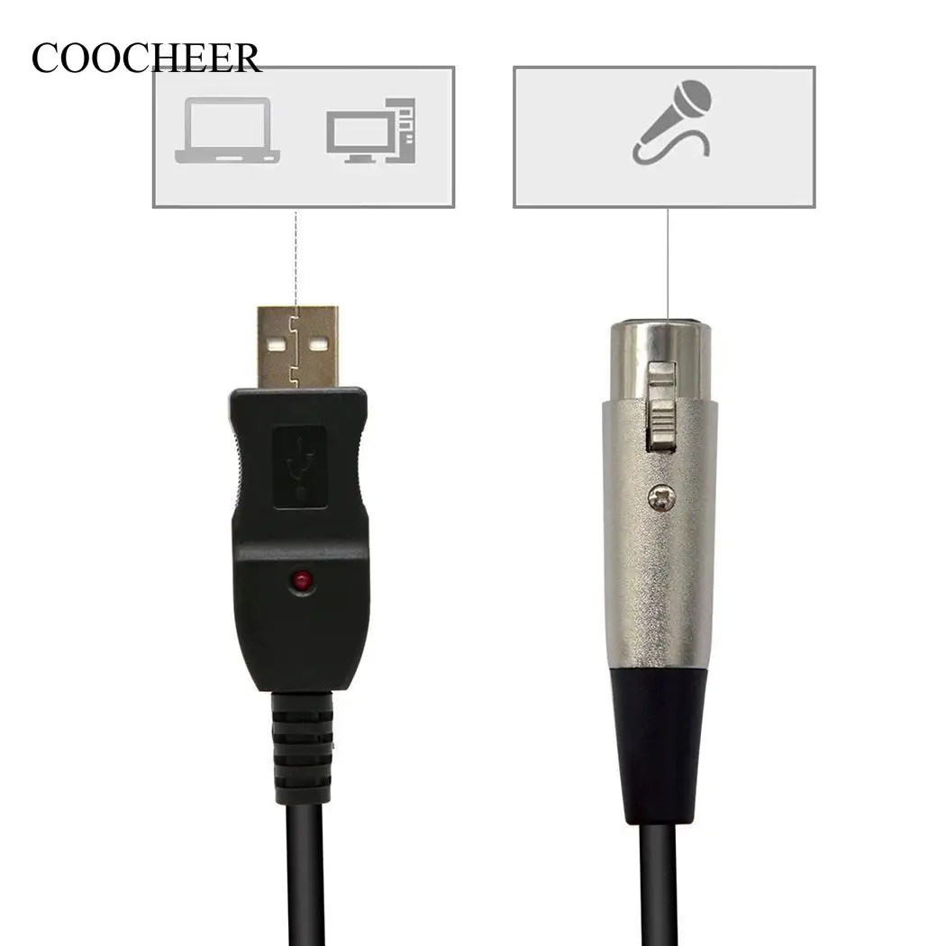 Кабель переходник для подключения к вокальный микрофон USB кабель XLR recorder| |
