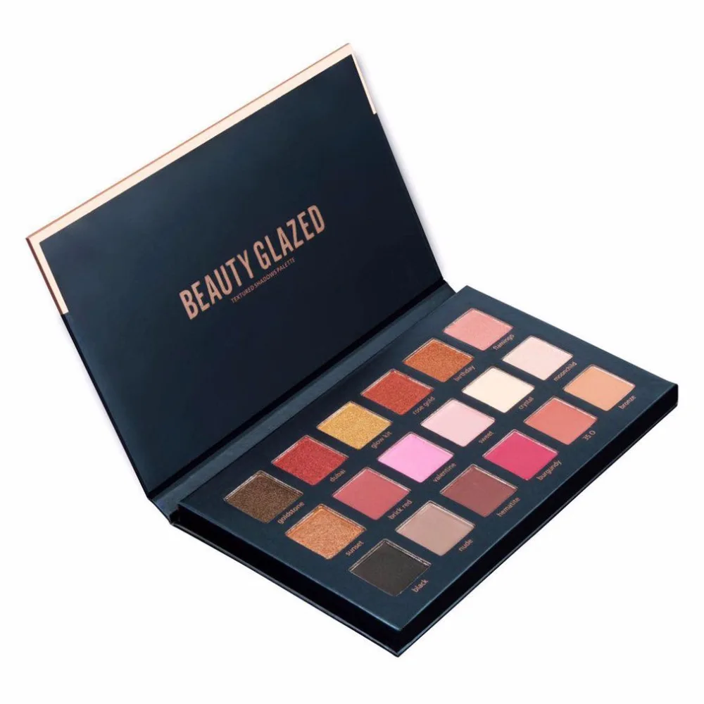 

Beauty Glazed 18 Colors Sexy Shimmer Eyeshadow Palette Women Naked Eye Makeup Pigments Waterproof Matte Eyeshadow Makeup Tools