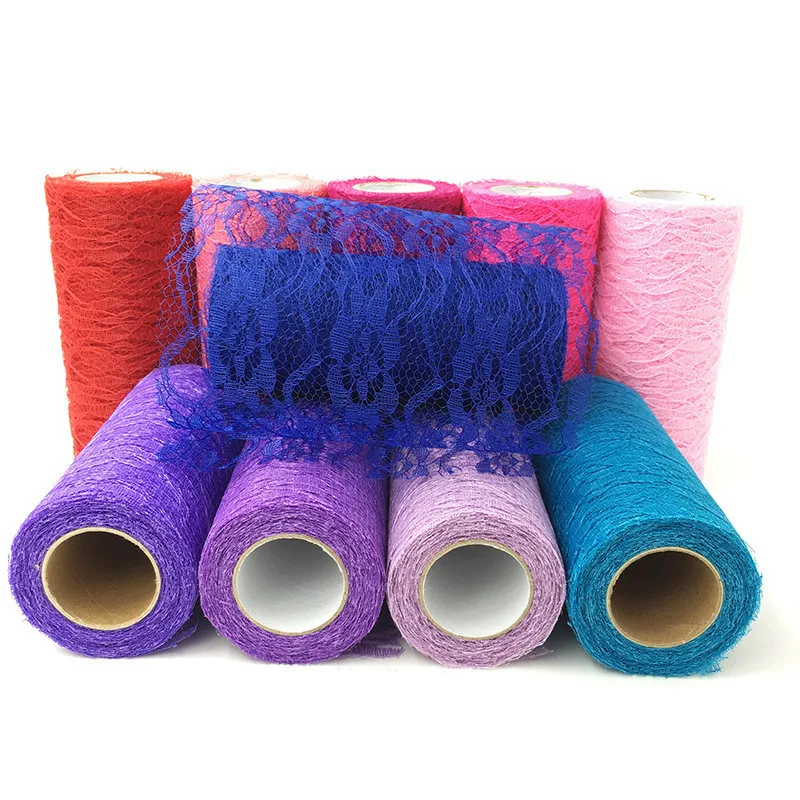 

15cm 10Yard Lace Tulle Roll Spool Tutu DIY Table Skirt Birthday Wedding Party Decoration Tulle Organza Wedding Backdrop Supplies