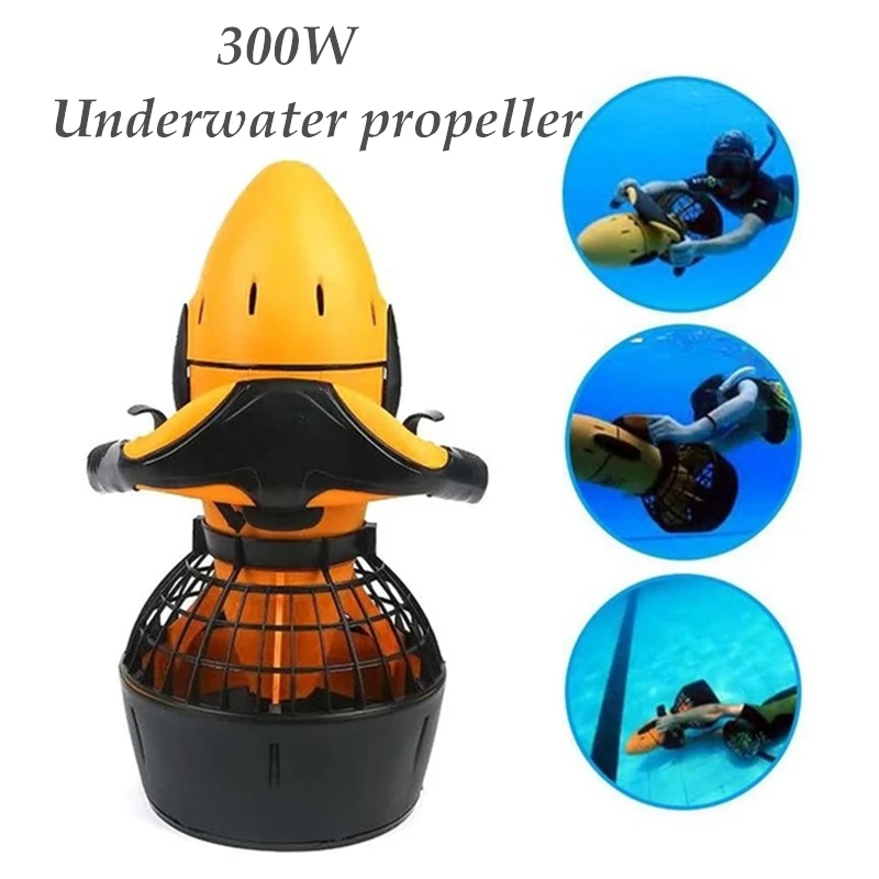 

300W Electric Sea Scooter Diving Equipment Underwater Propeller Diving Pool Scooter with Bag for Swimming (not battery)