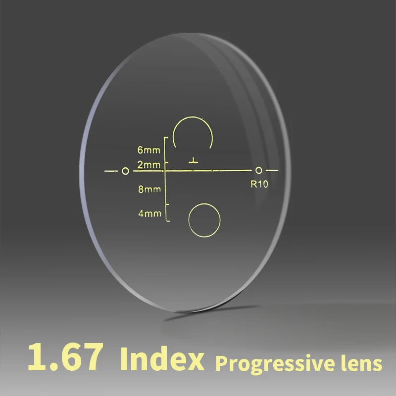 Форма Мультифокальные 1,67 прогрессивные линзы очки рецепт оптическое зрелище близорукость чтение Пресбиопия диоптрий объектив U04 - Цвет линз: Progressive