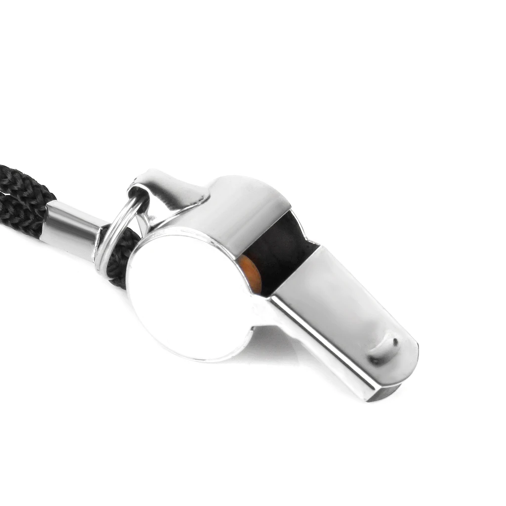 Brand New Metal New Arrival Metal Referee Whistle And Lanyard Football Soccer With Lanyard for Team Sports 