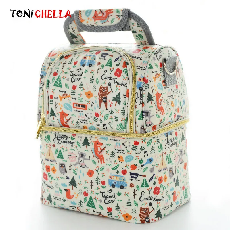 Baby Insulation Breast Milk Bags Fox Double Layer Waterproof Mummy Feeding Milk Food Fruit