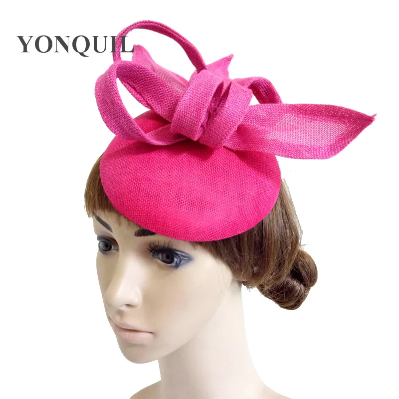 

New16 Colors Women hair accessories Copy sinamay fascinator fasion event hat for wedding church cocktail headpiece on hair clips
