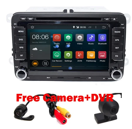 Горячие Продать Quad Core 1024*600 Сенсорный Экран VW android 5.1 Автомобиль dvd GPS Плеер Wifi 3 Г