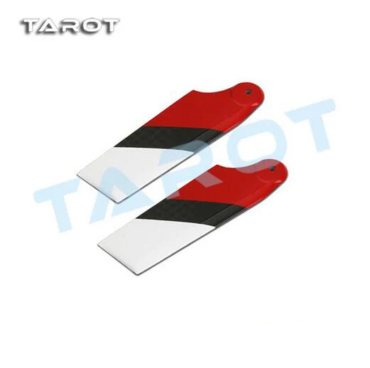 Free Shipping 2pcs Tarot helicopter 450 PRO spare parts TL2330-03 65mm Tail rotor paddle propeller red&black&white tarot 450 parts metal tail drive gear assembly tl1216 tarot 450 rc helicopter spare parts freetrack shipping