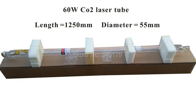 

Will Feng 60W Co2 Laser Tube Length 1250mm Diameter 60mm For 6040 9060 Co2 Laser Cutter Machine ,CNC Laser Lamp Parts