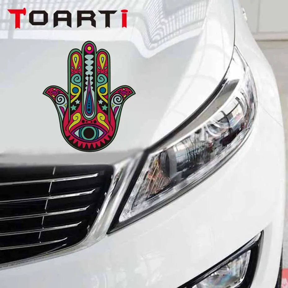 Hamsa ручная виниловая Автомобильная наклейка в виде рыбьего глаза индийская Будда