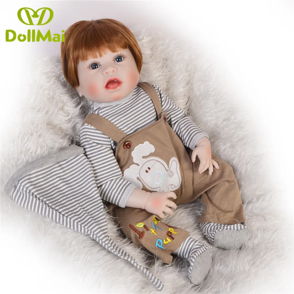 Boneca Bebes Reborn 23 57cm Full Silicone Vinyl Reborn Baby Boy Body Dolls  Toys For Children Gift Realita Menino Toddler - Dolls - AliExpress