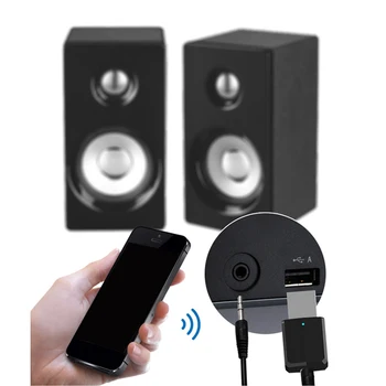 

2 in 1 USB Wireless Bluetooth Transmitter Receiver AUX PC Car Stereo Audio Adapter