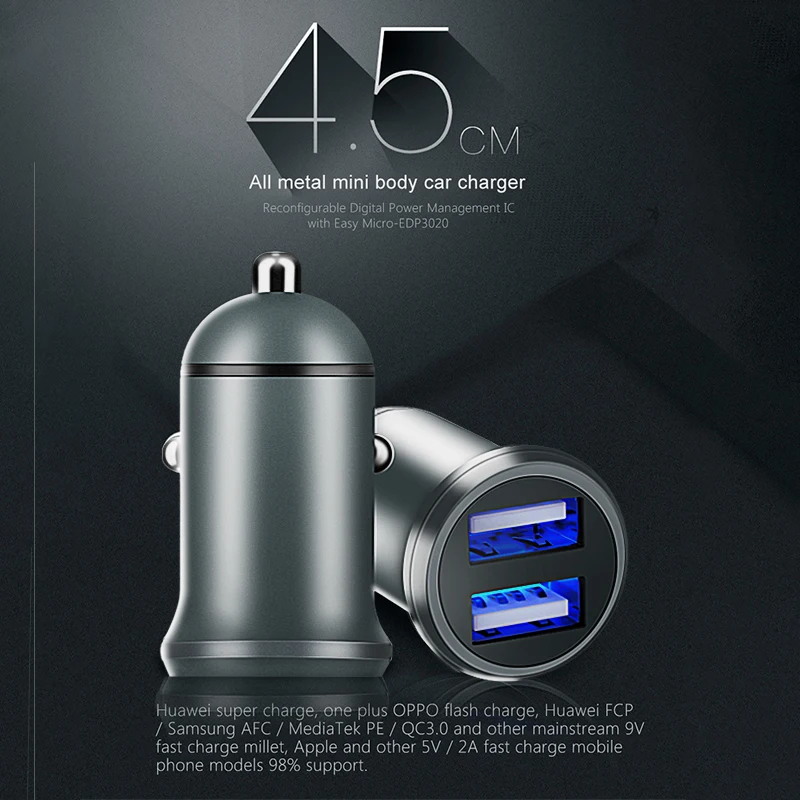 Автомобильное зарядное устройство с двумя USB портами 4 5a А|Зарядные устройства| |
