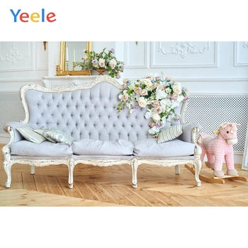 

Yeele Headboard Armchair Flower Horse Toy Wedding Photography Backgrounds Customized Photographic Backdrops for Photo Studio