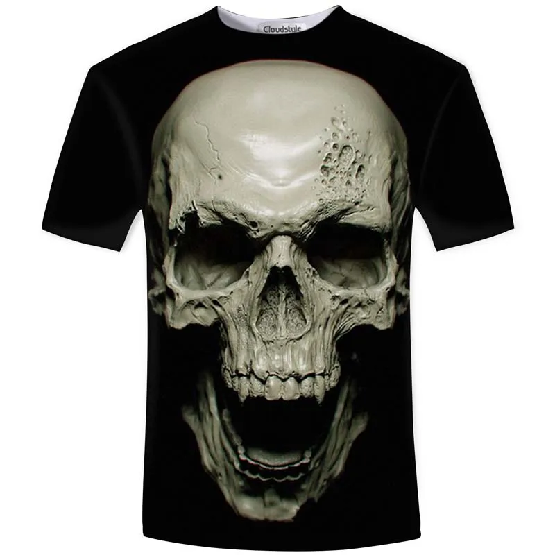 

Cloudstyle New Hot Men Summer 3D t shirt Street Fashion models love fashion skull soul chariot Rock T-shirt Men Clothes