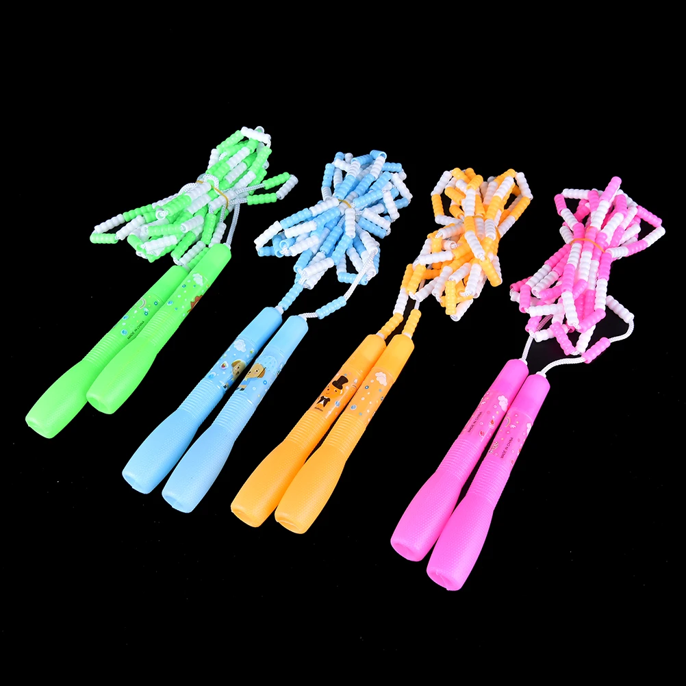 1 PC Cute Kids Children Champion Sports Classic 2.6M Segmented Beaded Plastic Jump Rope