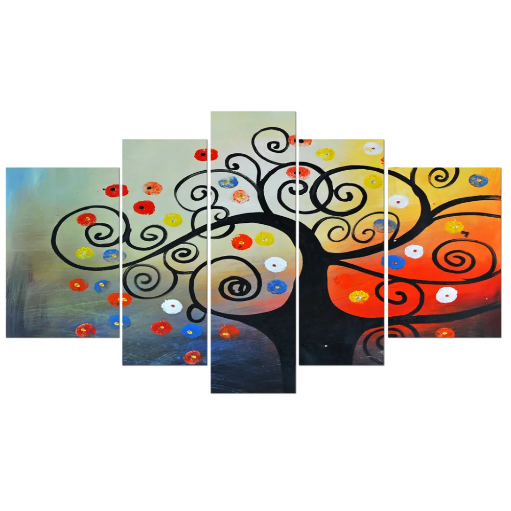

High Quality Colorful Abstract Painting Tree Art Canvas Print on Canvas (Unframed)
