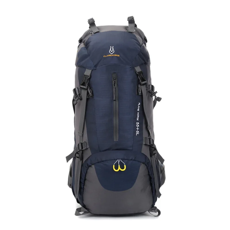 

Nylon Mountaineering Waterproof Outdoor Sports Bag Field Camping Backpack Rainproof 60L Mountaineering Bag