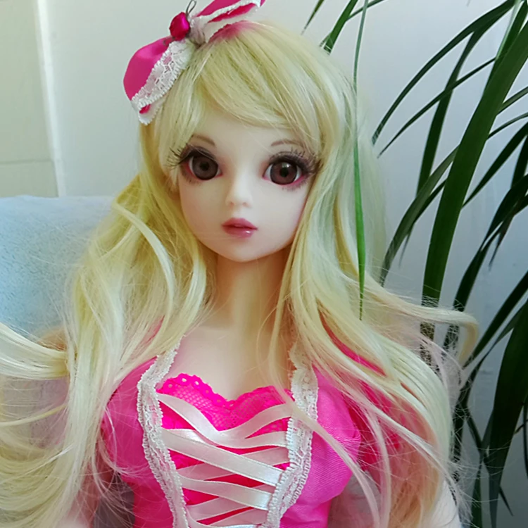 68CM Mini Full Silicone font b Sex b font font b Doll b font With Bone