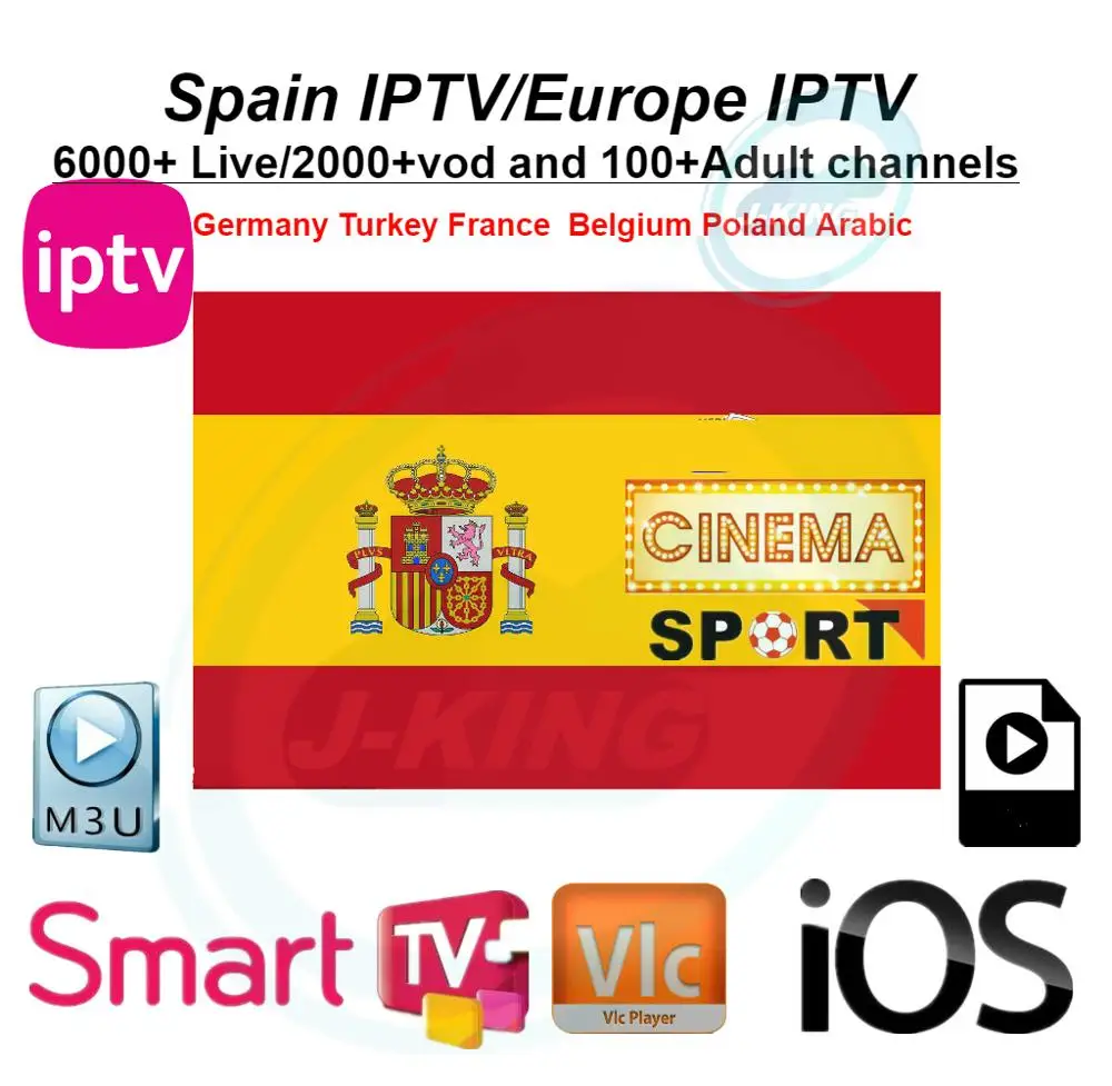 Spain IPTV Spanish Channel M3u Abonnement Iptv UK Italy Spaans france