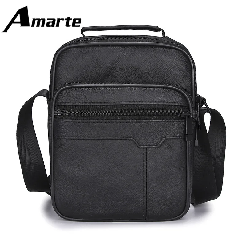 

Genuine Leather Bag Retro Style Shoulder Hand Bags Horizontal and Vertical 2 Styles Casual Business Travel Men Crossbody Pack