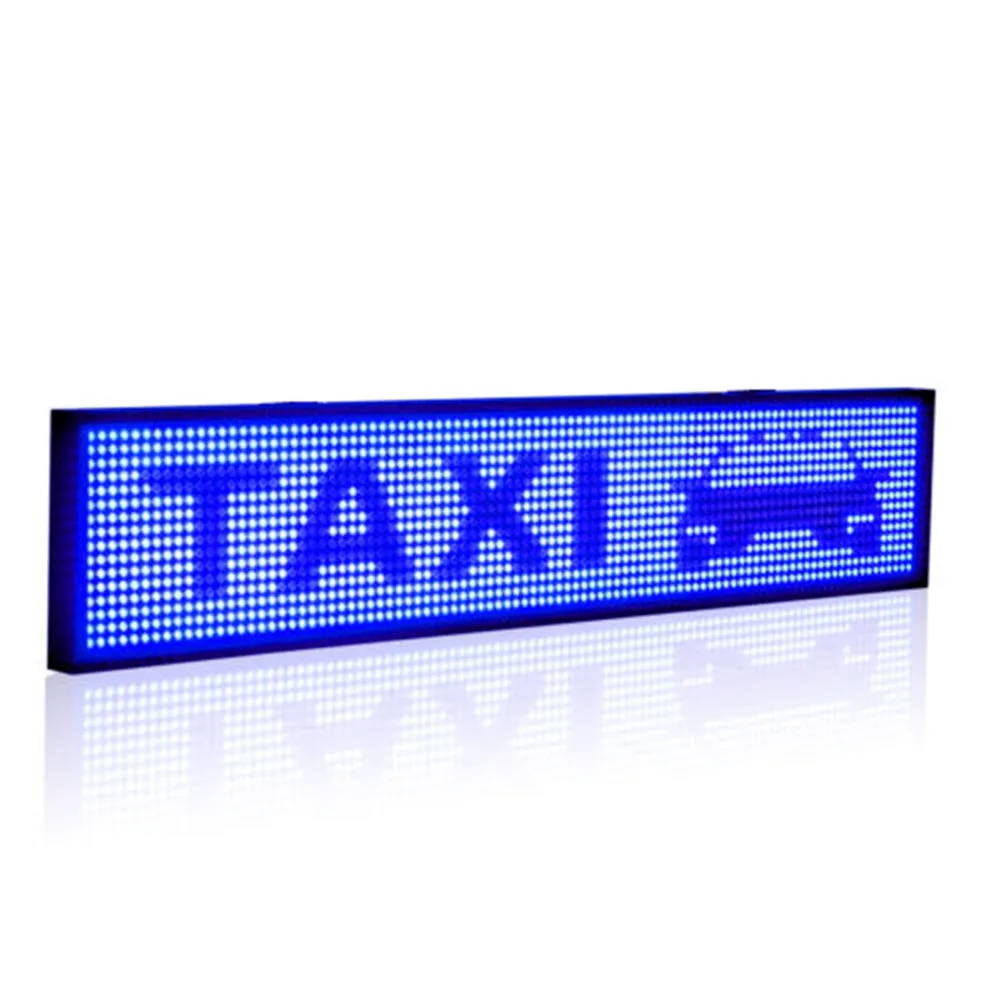 

19.6 x 4-Inch SMD P5mm Led Sign Module Programmable Scrolling Message LED Display Board with Metal Chain,Blue