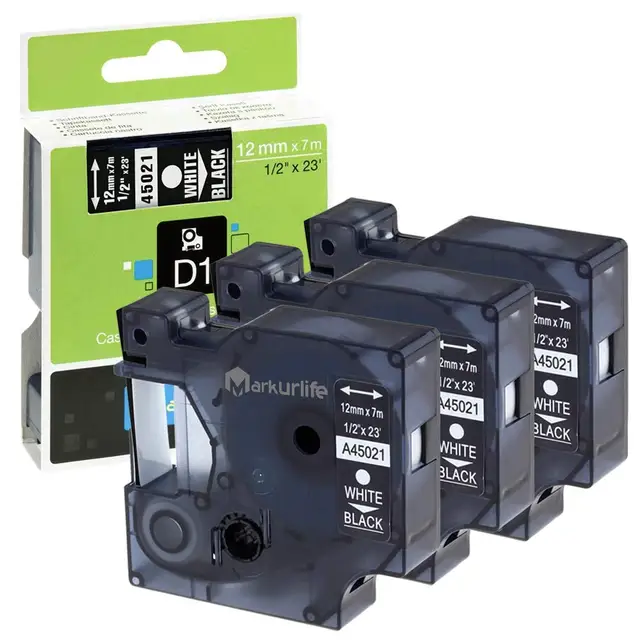Special Price 3PCS 45021 (S0720610) Compatible for Dymo D1 Label manager White on Black for DYMO LabelManager Printer Ribbon, 12mm (1/2") x 7m Special Price 3PCS 45021 (S0720610) Compatible for Dymo D1 Label manager White on Black for DYMO LabelManager Printer Ribbon, 12mm (1/2") x 7m