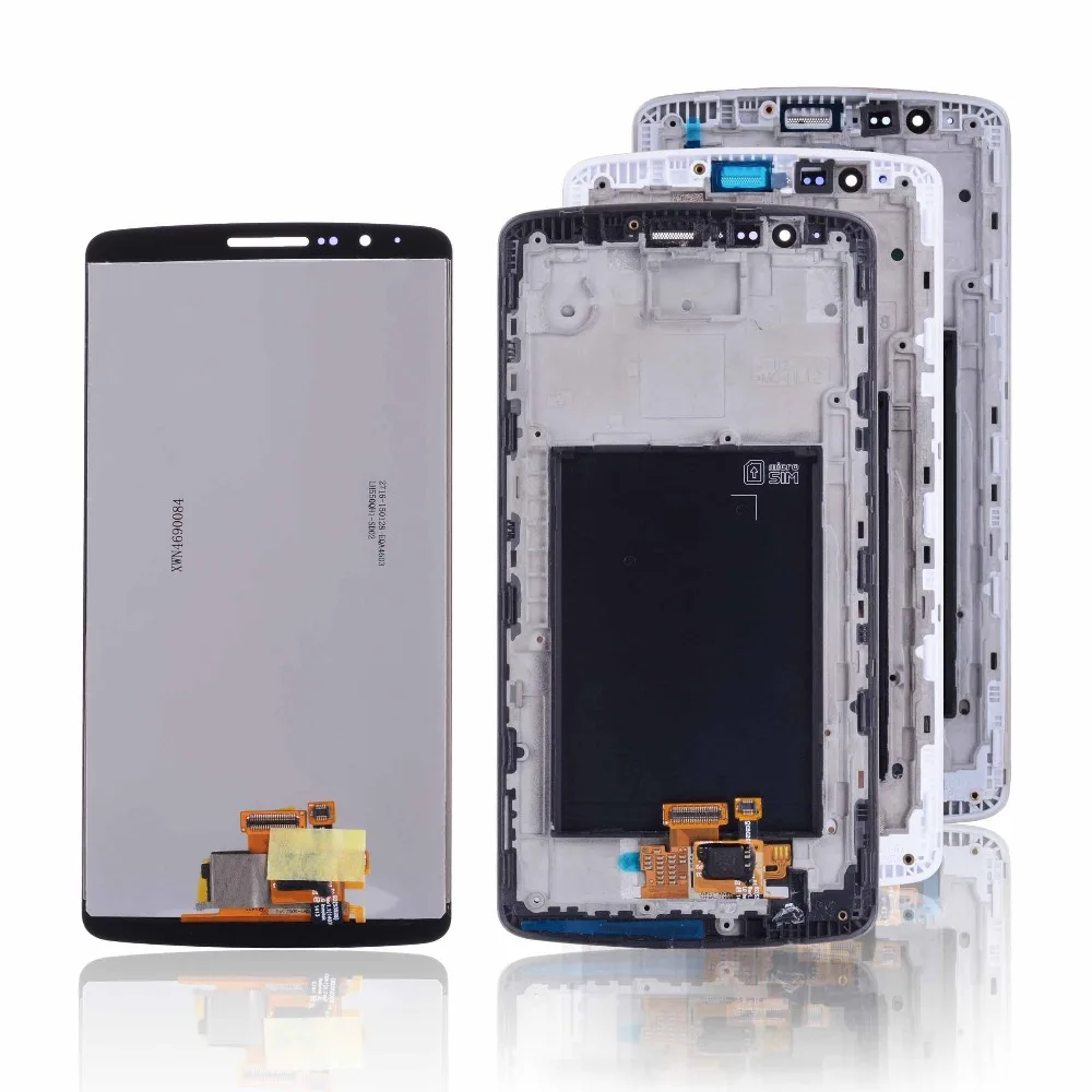 Display for LG G3 LCD Touch Screen Digitizer with Frame Replacement Original D850 D851 D855 Black White Gold