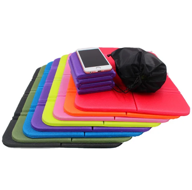 1 Set Portable Camping Picnic Beach Mats 38.5*27.5*8CM Cushion Folding Foam with Square Oxford Bag Waterproof Odorless Mat