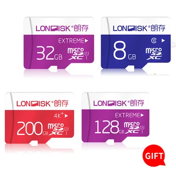 Londisk MicroSD Card 32GB 64GB 128GB Class10UHS1 200GB Memory Card Flash Memory Card  Micro sd TF Card for Smartphone Pad Camera