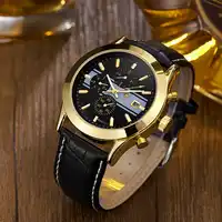 OUYAWEI Self Wind Mechanical Watch Men Water Shock Resistant Man Wristwatch Fashion Dress Watch Male Hombre Relogio Horloge Gift