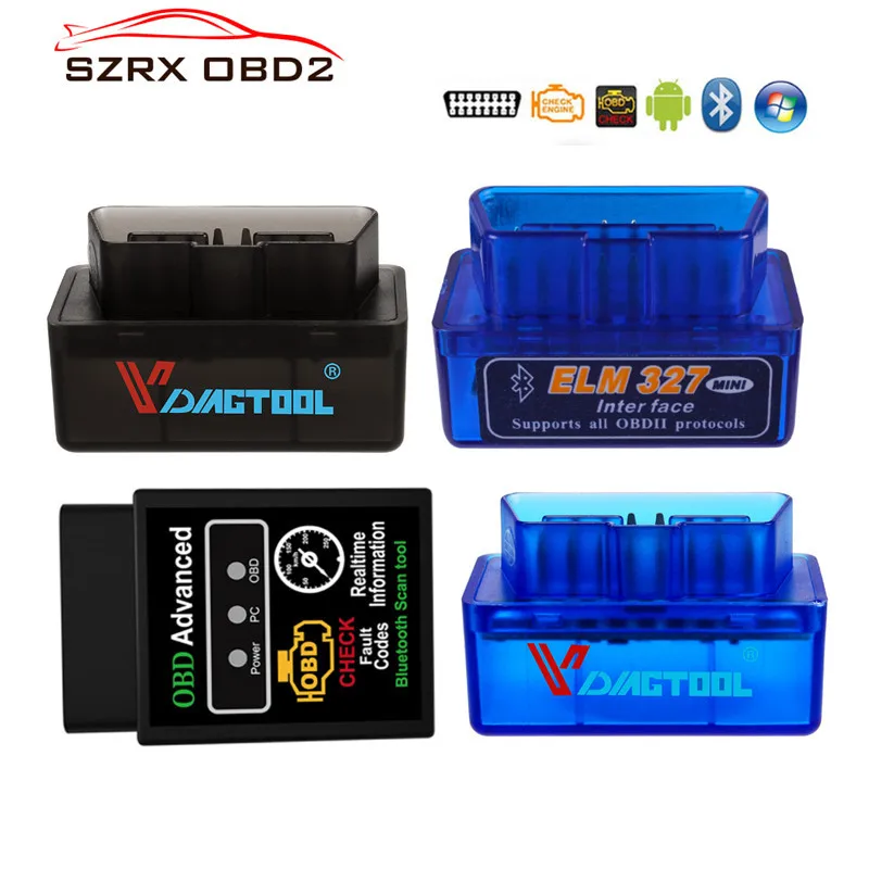 

Best Quality ELM327 V2.1/V1.5 Bluetooth OBD2 Diagnostic Tool For Android/Symbian Torque Super MINI ELM 327 For OBDII Protocols