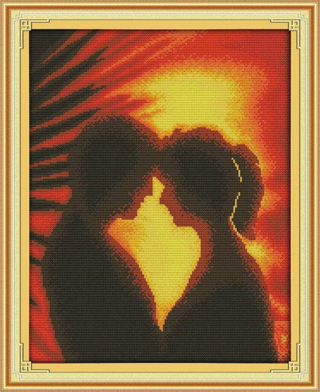 

Mutual dependence (2) counted printed on fabric DMC 14CT 11CT Cross Stitch kitsembroidery needlework Sets Home Decor