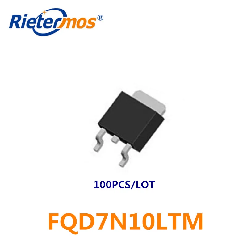 100 шт. FQD7N10LTM FQD7N10L FQD7N10 7N10 TO252 Сделано в Китае | Электроника
