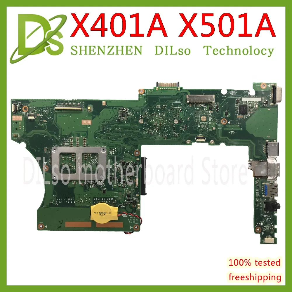 Cena KEFU X401A HM70 dla ASUS X301A X401A X501A płyty głównej oryginalny X401A SLJ8E HM76 wsparcie I3 I5 procesora Test oryginalny