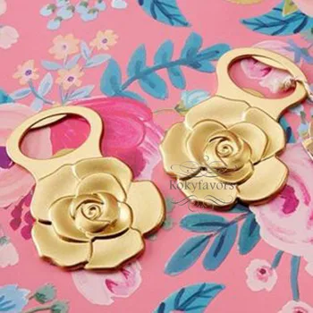 

50PCS Gold Rose Bottle Opener Wedding Favors Bridal Shower Anniversary Gifts Birthday Gifts Party Favors Event Giveaway Ideas