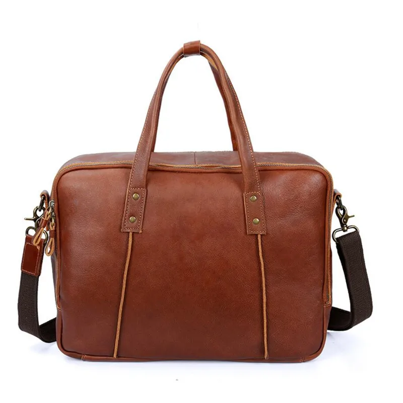 Повседневное Стиль классический коричневый/Кофе Натуральная кожа Мужская сумка Бизнес Мужская сумка портфель сумка Бесплатная доставка
