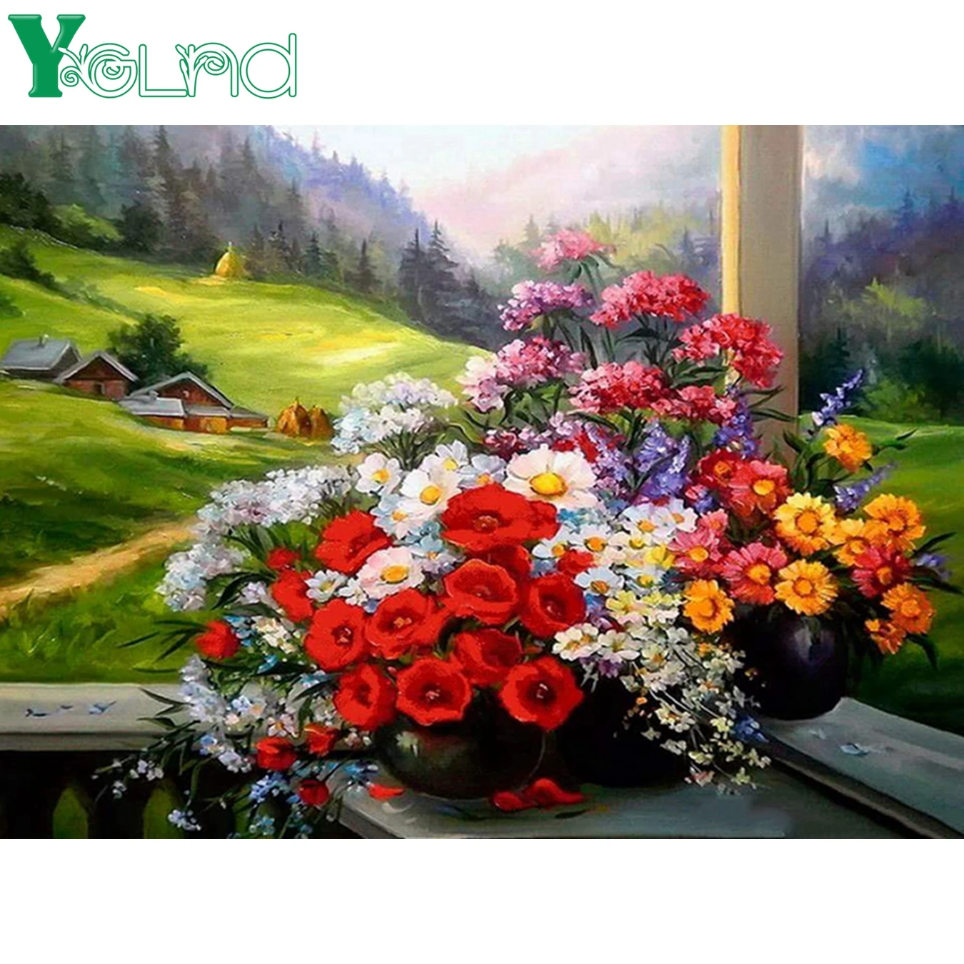 

Flower"Diamond Painting,Full,Scenery,Diamond Embroidery,5D,Rhinestone,Mosaic,Cross Stitch,Needlework,Home Decor,Christmas Gift