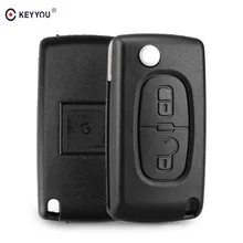 KEYYOU klucz zdalny odwróć składany klucz samochodowy dla Peugeot 307 207 107 308 3008 407 407 607 Citroen C2 C3 C4 C5 C6 C8 433MHz ID46 układu